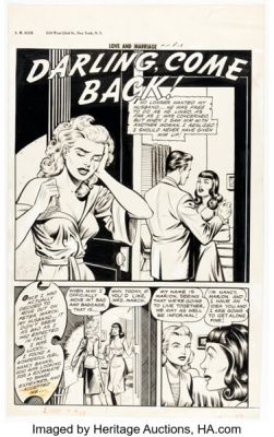 Iger Studio Love and Marriage #11 Story Page 1 Original Art (Superior, 1953). | Heritage