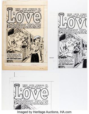 Al Avison (attributed) True Love Problems and Advice Illustrated #23 Cover Original Art (Harvey, 1953). | Heritage