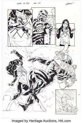 Javier Garrón Venom #161 Spider-Woman Story Page 8 Original Art (Marvel, 2018).