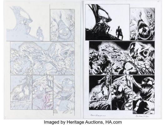 Ryan Stegman and JP Mayer Absolute Carnage #2 Story Page 11 Original Art Group of 2 (Marvel, 2019). | Heritage
