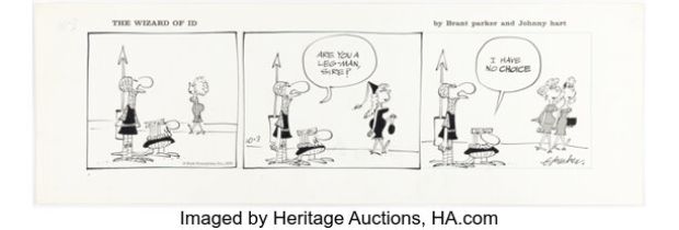 Brant Parker The Wizard of Id Daily Comic Strip Original Art dated 10-3-73 (Field Enterprises, 1973). | Heritage