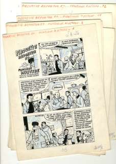 Lacroix, Pierre  - 12x Planche originale - Pirouette reporter et Monsieur Mystère - (1960) | Catawiki