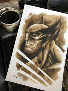 Coffee Painting - Wolverine - original (2019) | Catawiki