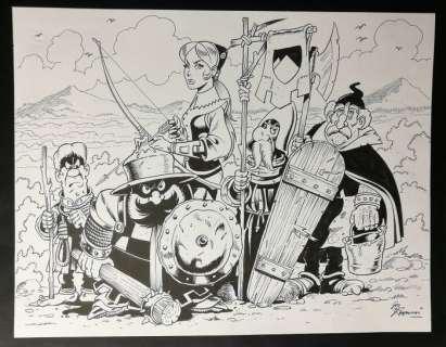 La Compagnia della Forca - Giovanni Romanini - illustrazione originale - Page volante - (2016) | Catawiki
