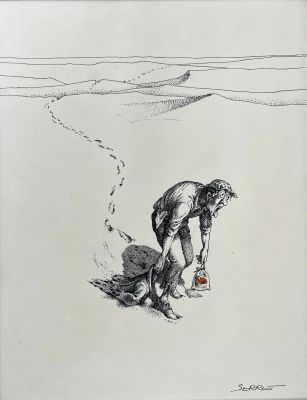 Claude SERRE (1938-1998) - Lot 261 : Un poisson dans le désert