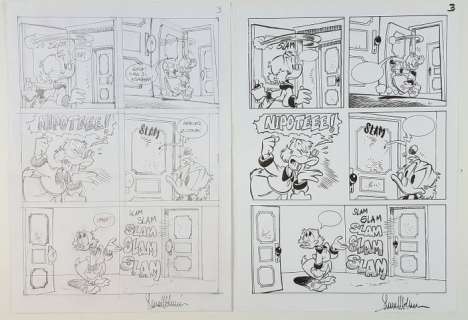 Zio Paperone n. 10 - Lara Molinari - Tavola Originale  + prova stampa - Page volante - EO - (2019) | Catawiki