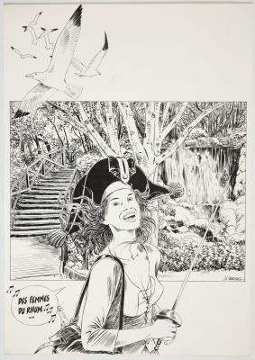 * SERVAIS : Tendre... - Lot 217 - * SERVAIS : Tendre Violette, illustration à l‘encre...