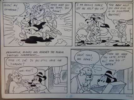 Walt Disney - Antonio Pojades  - Originele pagina Mickey Mouse en Goofy - EO | Catawiki