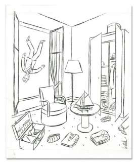 Loustal, Jacques de | Encre de Chine pour cette illustration de couverture | Coutau Bégarie