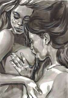 Girlfriends - illustrazione originale "Love and Tears" - Loose page (2019) | Catawiki