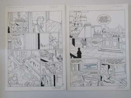 Sikorski, Alain - 2x Planche originale - La Clé du mystère T1 - Meurtre sous la Manche - (2000) | Catawiki