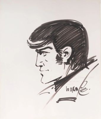 Vance, William (1935-2018) Bruno... | Lot 21 - VANCE, William (1935-2018) Bruno Brazil. Grand dessin-dédicace... | Drouot Estimations