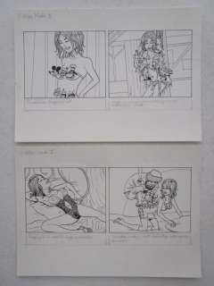 Kim Duchateau - 4 originele tekeningen op twee stroken - Esther Verkest - Esther made - Loose page - First edition | Catawiki