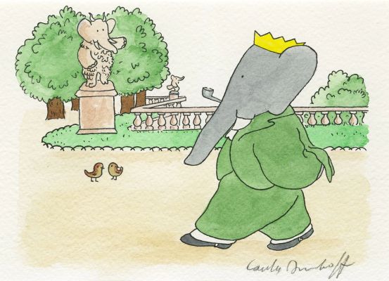 Laurent de Brunhoff... | Lot 35 - Laurent DE BRUNHOFF (1925-2024) Babar Encre de Chine... | Tessier Sarrou