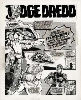 Mike Mick McMahon - first ever mick mcmahon drawn judge dredd! 2000ad prog 6 title page - mick / mike mcmahon