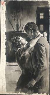 Giorgio Tabet - "SentÃ¬ le sue braccia intorno al collo" | Illustrazione Originale (Master Of Drawing) - Loose page | Catawiki