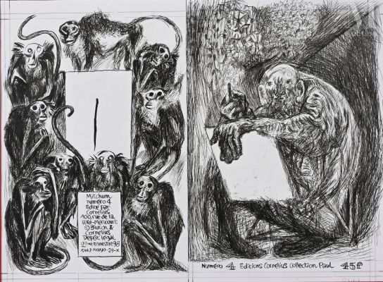Blutch (Né En 1967) | Lot 13 : Mitchum, Numéro 4, illustration pour la quatrième de couverture.… | Millon