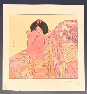 LAFEBRE Jordi La... - Lot 344 - LAFEBRE Jordi La mondaine Illustration pour une case...