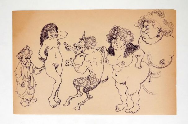 Trubert Jean Illustration... | Lot 529 - TRUBERT Jean Illustration représentant une danse de... | Vermot et Associés