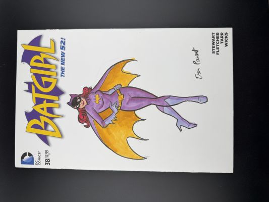Batgirl 1960s Sketch Cover by Dan Parent | Raremarq (Buy It Now)