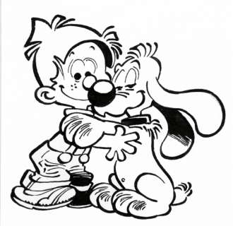 Roba | Boule et Bill, illustration Ã  l’encre de Chine re… | Banque Dessinée