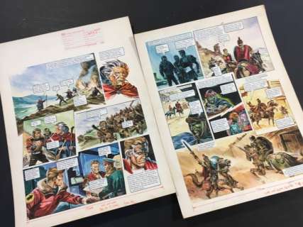 Wood, Gerry - 2x Planche originale couleur - Trigan Empire- The Challenge - (1978) | Catawiki