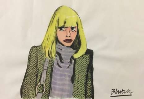 Tif et Tondu - Portrait de Kiki, la comtesse Amélie d’Yeu - Dessin original de Blutch - (2019) | Catawiki