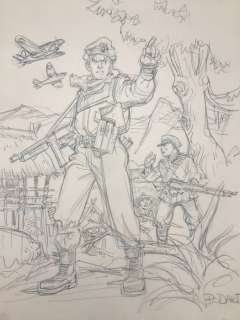 Bodart - Dessin original - Hommage Ã  Buck Danny | Catawiki