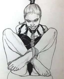 Giovanna Casotto - Original drawing - Bondage Pin-up cm 13,5x24 - Loose page - (2016) | Catawiki