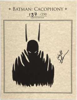 Batman Cacophony limited edition set with original Walter Flanagan art and COA (DC Comics/Dynamic… | Ewbank’s