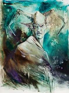 Fabrizio Russo - Illustrazione Originale - "Fauno" - olio - 50x70cm - Loose page - Other (2019)