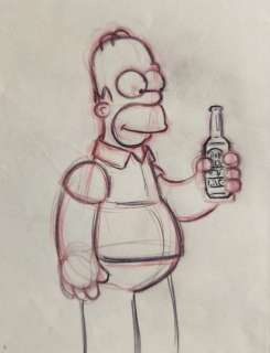 The simpsons - Homer Simpson 2005 - GABF07 - SC328 - original drawing | Catawiki