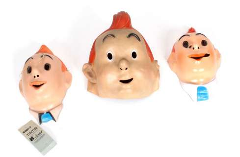 Hergé | CEZAR : Tintin, masque de Tintin en plastic de 197… | Banque Dessinée