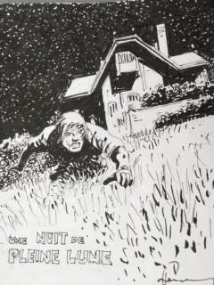 Hermann - Dessin original - Projet de couverture - Une Nuit de Pleine Lune | Catawiki