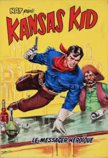 Marcello | KansasÂ Kid, illustration Ã  la gouache sur carton… | Banque Dessinée