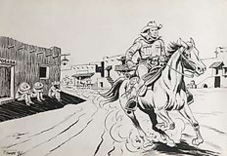 Tex - Francesco Gamba - Illustrazione originale - Loose page