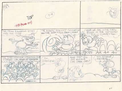 Garfield - Originele schetspagina (Sunday) - First edition - (1989) | Catawiki