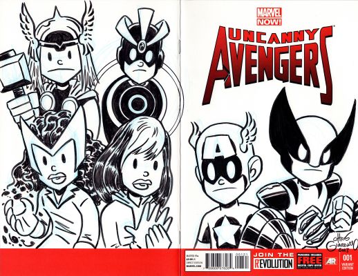 Uncanny Avengers #1 Unity Squad Sketch Cover