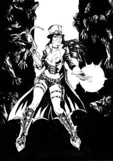Van Helsing Girl - Original Illustration - Sergi Domenech Signed - Original Art - (2020) | Catawiki