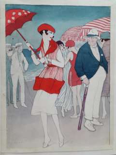 Alberto Fabio Lorenzi - Illustr. Origin. "Au Front de la Mer, Lolotte Fait des Béguins" - Firmata - Loose page - First edition - (1918) | Catawiki