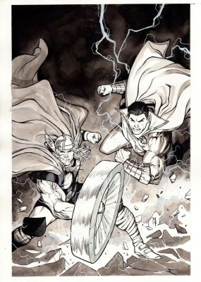 MARVEL/DC THOR/SHAZAM! INFINITY COMIC (2025) #1 - COVER ART FROM Martin Cóccolo | Comix Art Studio
