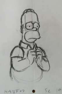 The Simpsons - Matt Groening - Homer Simpson - Includes COA - Original Cel Drawing | Catawiki