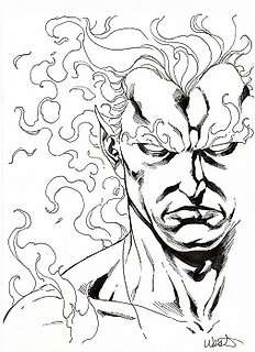 The Silver Surfer - Portrait Firelord - Loose page - First edition - (2018)