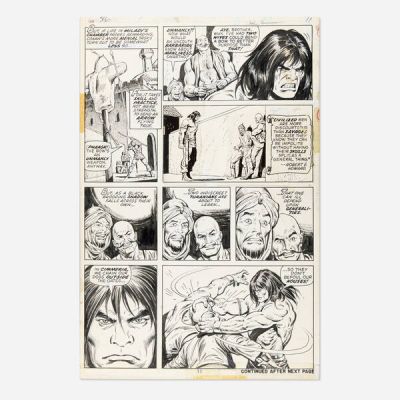 John Buscema And Ernie Chan | Conan the Barbarian #36 Story Page 6 Original Art (Marvel Comics, 1973) | Landry Pop Auctions