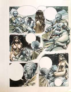 Druuna, Morbus Gravis, Charlie #41 - P. E. Serpieri - Prima apparizione di Druuna - Acquerello originale Page 17 - Loose page - First edition - (1986) | Catawiki