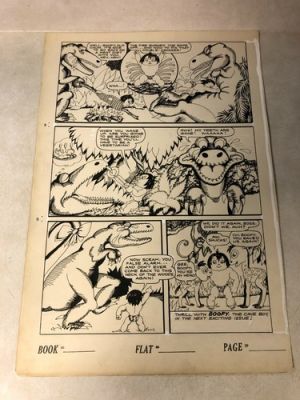 BOOPY THE CAVE BOY original art PULLS TEETH T-REX DINOSAUR VEGETARIAN 1940s | eBay US (Buy It Now)