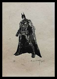 Emma Wildfang - BATMAN - Loose page - Linocut printing by hand on 30g handmade Kahari paper - (2020) | Catawiki