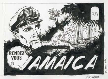 Matena, Dick - Originele tekening - Kapitein Rob - "Rendez Vous in Jamaica" - [jaren 1990] | Catawiki