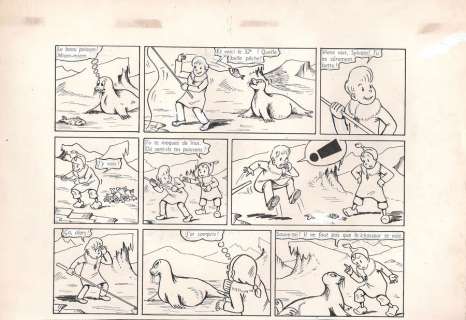 Pesch | Sylvain et Sylvette, ensemble de deux planches n°… | Banque Dessinée