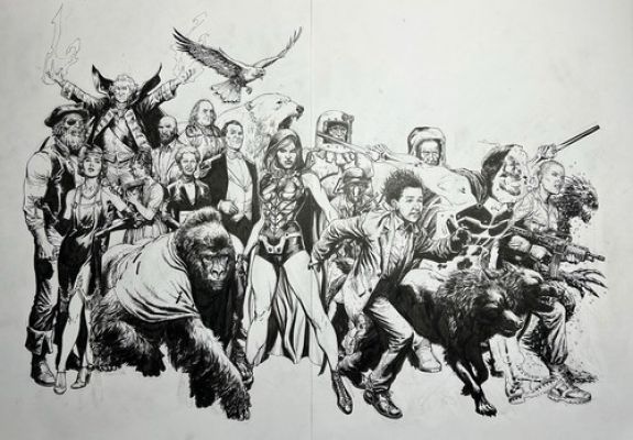 Gary Frank Geiger original comic art Ghost Machine cover. Superman artist | eBay US